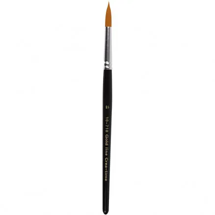 Gold Line Pensler, L: 20 cm, B: 7 mm, rund, 6 stk./ 6 pk.